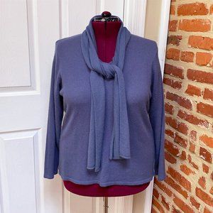 NWOT Style & Co Angora Sweater w/ Detachable Scarf
